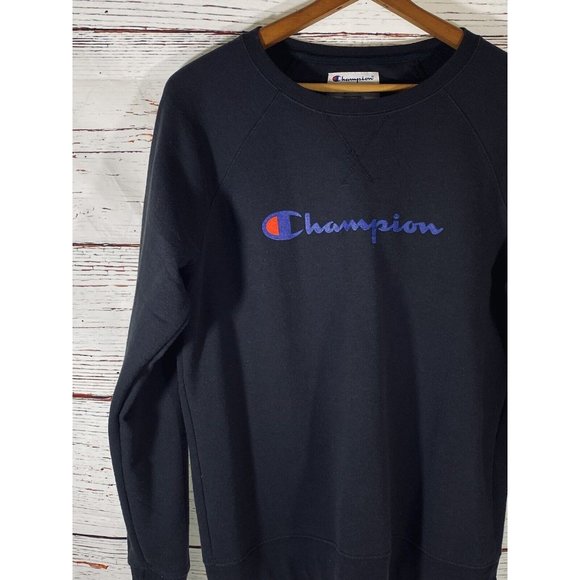 Champion Authentic Arthleticwear Size Medium Black Crewneck Pullover Sweatshirt - Picture 10 of 11